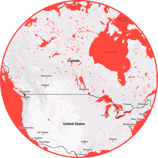 Map of North America