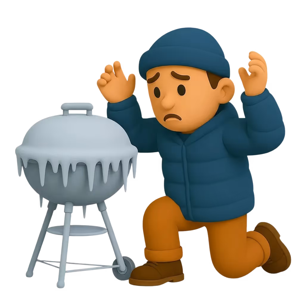 Frozen outdoor BBQ